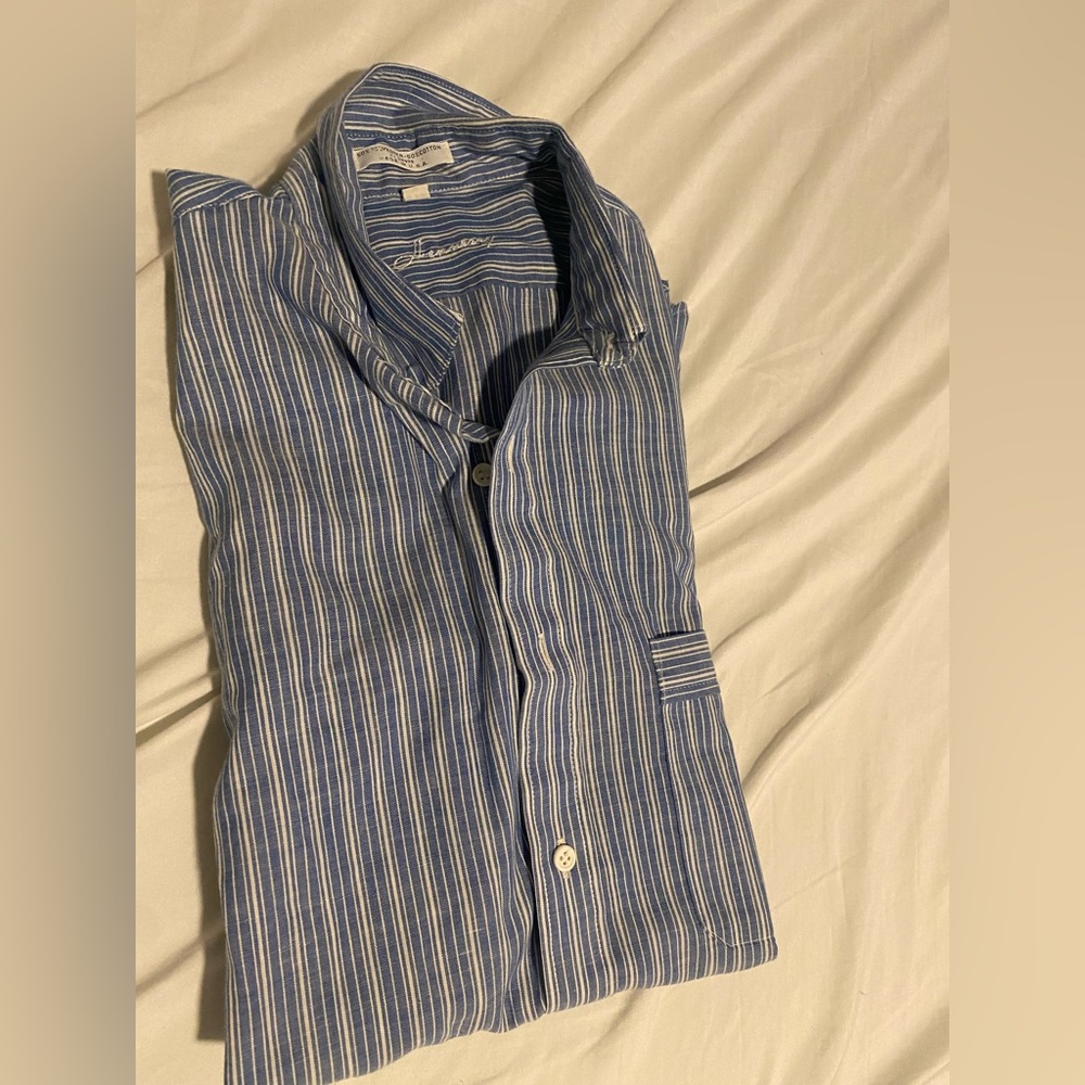 Blue beach button down - Picture 3 of 3
